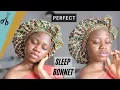 Download Lagu This bonnet will never fall off your head at night || How to make an ADJUSTABLE SATIN BONNET || DIY