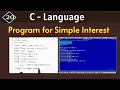 C program for calculate simple interest program for arithmetic operation
