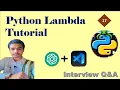17 Python Lambda TR Interview Q A Python easy Python Shortcuts Genie MITHRAMMA IT