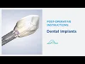 Post-Operative Instructions Dental Implants in Norton Shores MI
