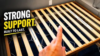 Solid Wood Bed Frame Upgrade Mellow Naturalista Platform Bed Setup