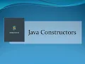 Constructors in Java Constructor Overloading