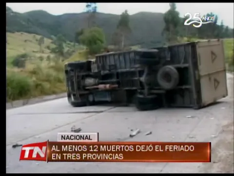 Al menos 12 muertos dejó el feriado en tres provincias