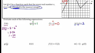 Lesson 2 Function Notation