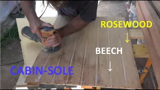 Building my steel sailing yacht Ep 66 Cabin sole Rosewood & White Beech laminate (pt.2)