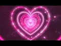 Love Heart Tunnel💖Pink Heart Background. Screensaver│Room Lighting Background