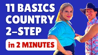 11 Beginner Country Two Step Patterns in 2 minutes