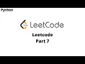 Let Leetcode Part 7