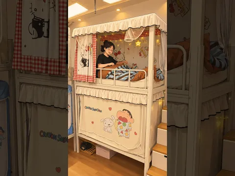 She Turned Her Dorm Bed Into a Dream Room! 🛏️✨
