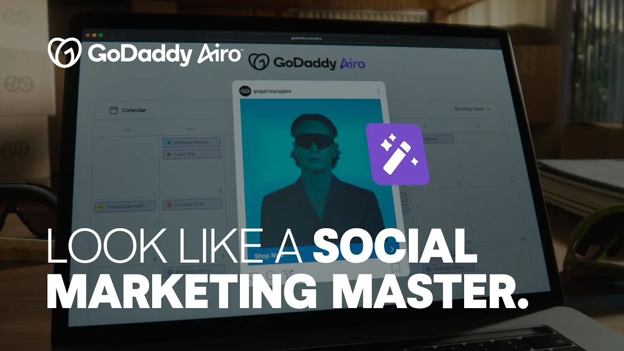 GoDaddy — GoDaddy Airo — AI Social Media Content Creation (YouTube video ad)