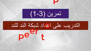 الصف الثاني المهني شبكات الحاسوب الفصل الثالث الدرس الثاني التدريب على اعداد شبكة الند للند 