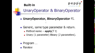 UnaryOperator BinaryOperator - Functional Interfaces