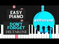 Don't Forget (EASY Piano Tutorial) - Deltarune