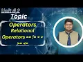 Class 10 Computer Ch Relational Operators With Example brainwavesofficial123 By Sir Usman