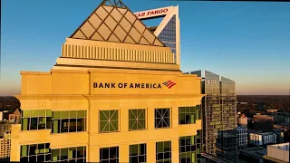 Charlotte NC Skyline Sunset - Stunning 4K Drone Footage