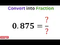 Unlocking the Mystery Converting 0 875 to a Fraction