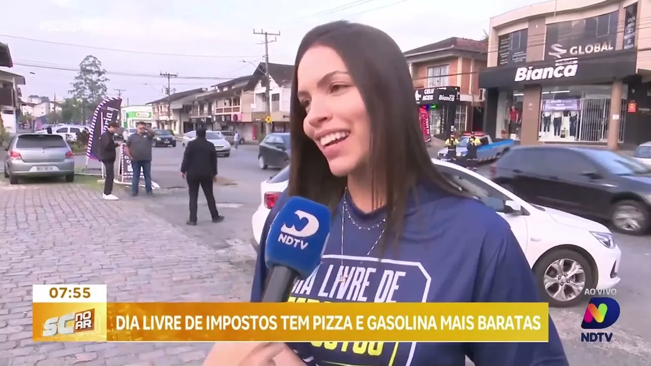 Dia Livre de Impostos tem pizza e gasolina mais baratas em Joinville