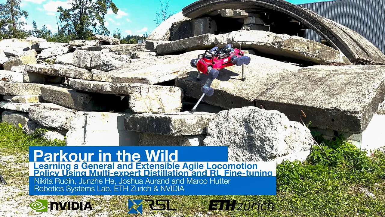 Parkour in the Wild, Learning Agile Locomotion on any Terrain