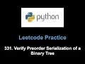 Leetcode 331 Verify Preorder Serialization of a Binary Tree stack