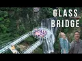 Glass bridge China Facing fear of heights Gulongxia Qingyuan city Part 2