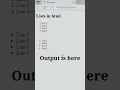 Download Lagu unordered lists in html || ordered lists in html || ul li and ol uses in html #html5 #css3