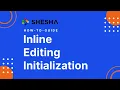 Inline Editing Initialization