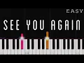 Download Lagu Wiz Khalifa - See You Again ft. Charlie Puth | EASY Piano Tutorial