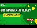 Download Lagu DBT Tutorial: Incremental Model | Updates, Appends, Merge