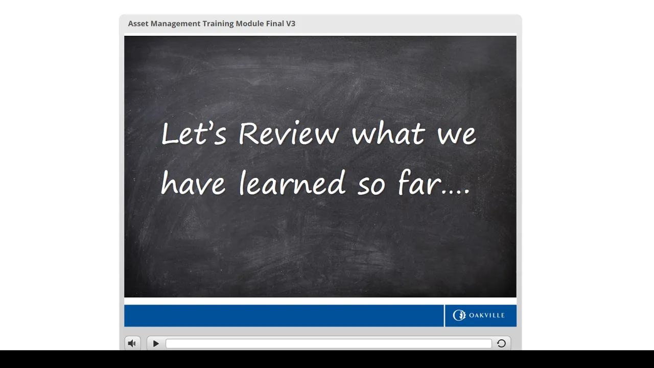 Asset Management Awareness training video