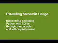 Part 1 Extending Streamlit Usage - Using Python with SQlite