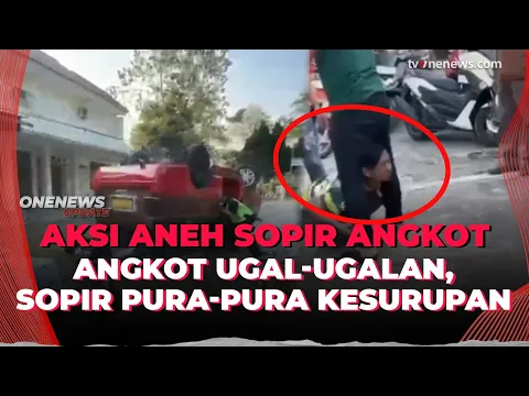 Sopir Angkot Pura-pura Kesurupan usai Mengemudi Ugal-ugalan hingga Terguling