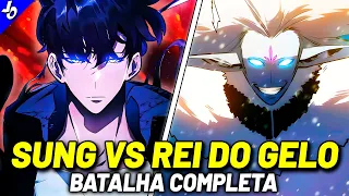 SUNG JIN WOO VS O REI DO GELO (BARUKA) BATALHA COMPLETA | SOLO LEVELING