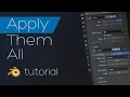 Apply Modifiers to multiple objects Blender tutorial