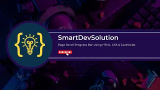 Page Scroll Progress Bar Using HTML CSS JavaScript