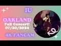 4K IU - HEREH World Tour in Oakland 2024 ALL SONGS