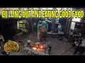 Download Lagu Chilling out in the bushcraft camp eating Singapore chicken noodles 