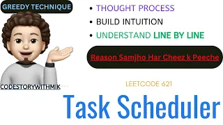 Task Scheduler Using Greedy Only No Heap Leetcode 621 codestorywithMIK
