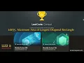 LC Contest-379 Maximum Area of Longest Diagonal Rectangle 10035 Java Code Explained