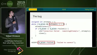 C Now 2019 Oded Shimon Undefined Behavior - Not what you expected
