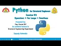 for structural engineers Operators For Loops Functions