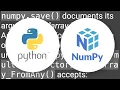 Why numpy can save and load objects different than numpy arrays