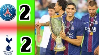 مبارة مجنونة بين باريس سان جيرمان و توتنهام 2ـ2 نهائي كأس السوبر الاوربي 