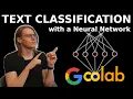 Text Classification using Neural Network Google Colab
