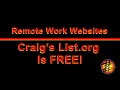 Remote Work Websites CraigsList org