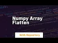 numpy array flatten