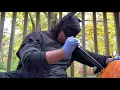 Batman pumpkin cutting