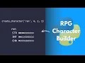FreeCodeCamp RPG Character Project Learning Python Day 19