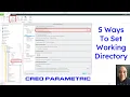 Creo Parametric - How to Set the Working Directory Fundamentals