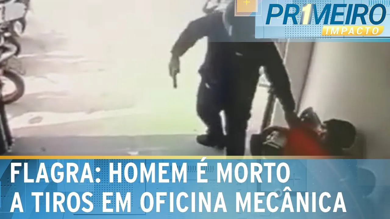 SP: homem é executado dentro de oficina mecânica na zona sul | Primeiro Impacto (23/11/23)