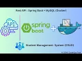 How to Build a REST API with Spring Boot and MySQL Docker Step-by-Step Tutorial